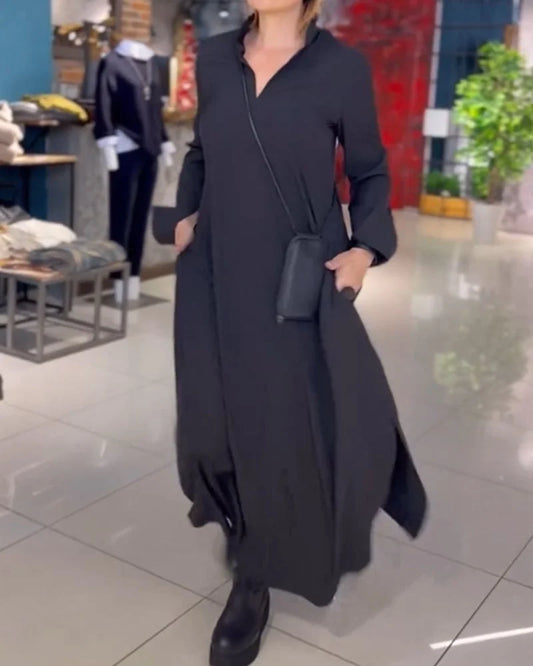 Palmira™ | Vestido largo amplio con aberturas laterales