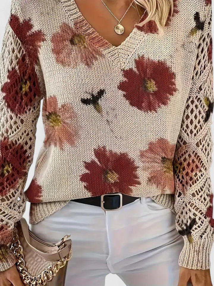Aura | Elegante jersey con estampado floral