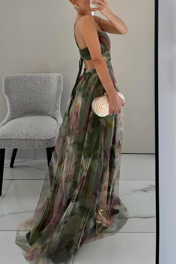 Gala™ - Encantador vestido largo con estampado floral