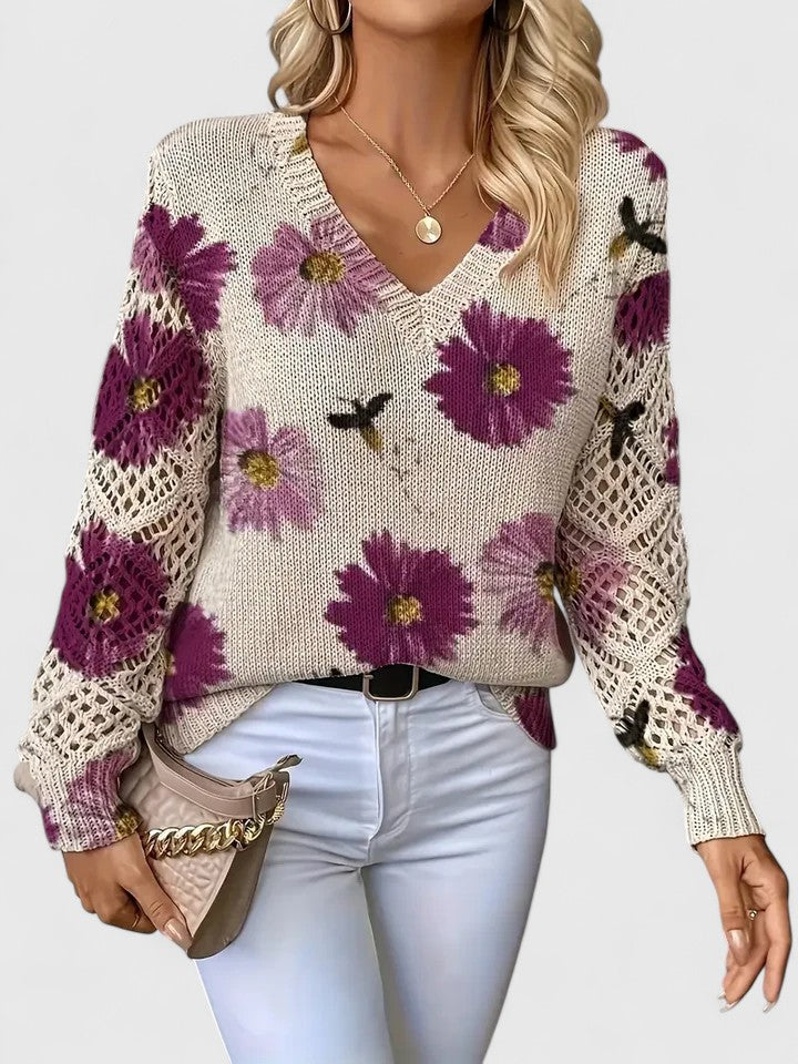 Aura | Elegante jersey con estampado floral