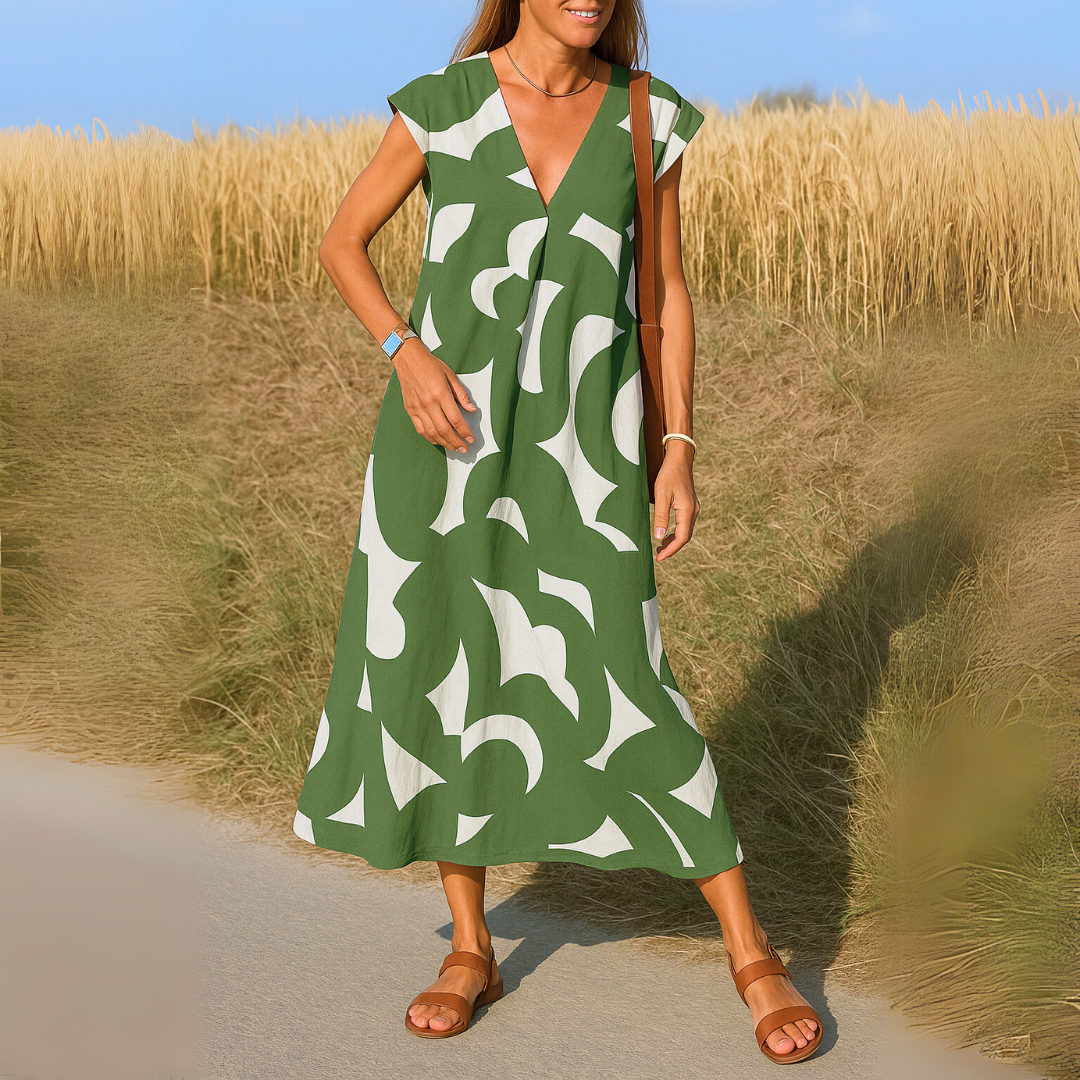 Valeria | Vestido fluido con escote en V