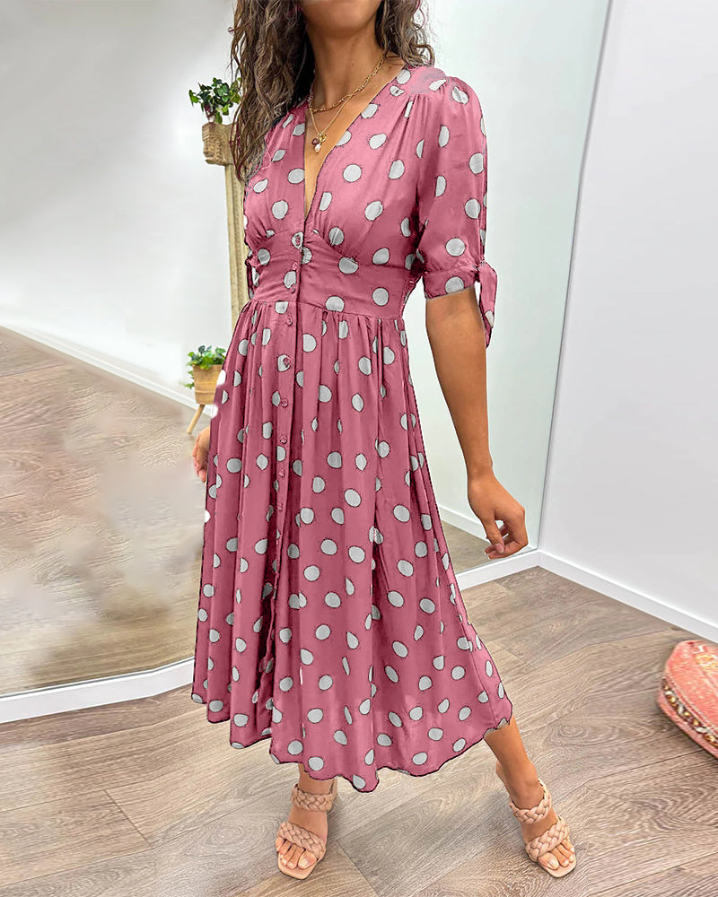 Monica™ | Vestido elegante con lunares