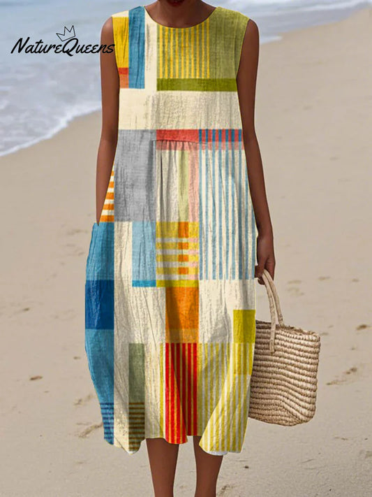 Ana | Vestido Patchwork Moderno