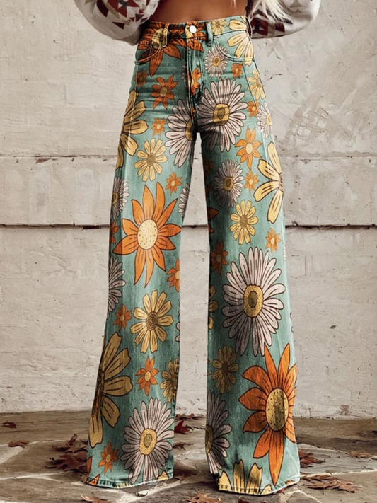 Cenicienta  | Pantalones palazzo florales vintage