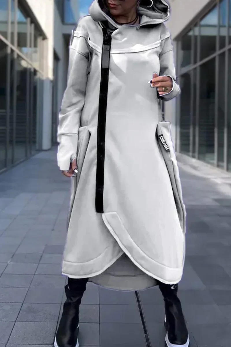 Maia™ | Sudadera larga con cremallera en tejidos ligeros y transpirables