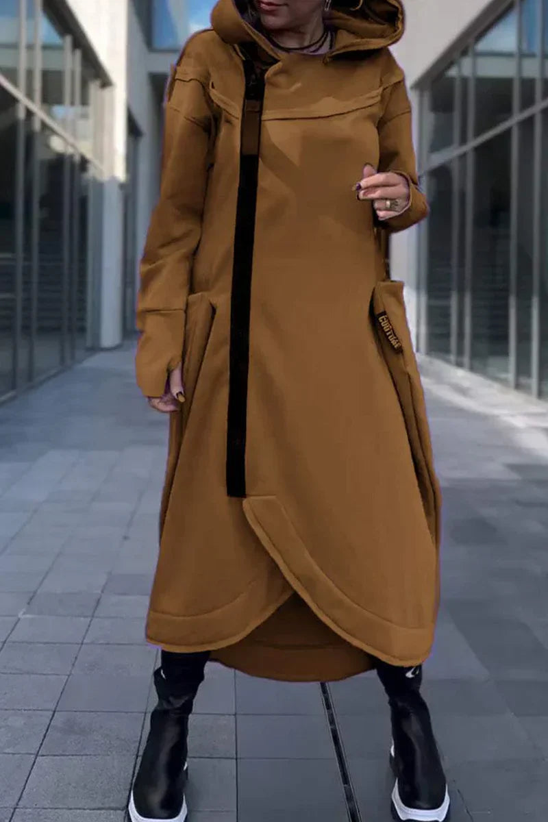 Maia™ | Sudadera larga con cremallera en tejidos ligeros y transpirables