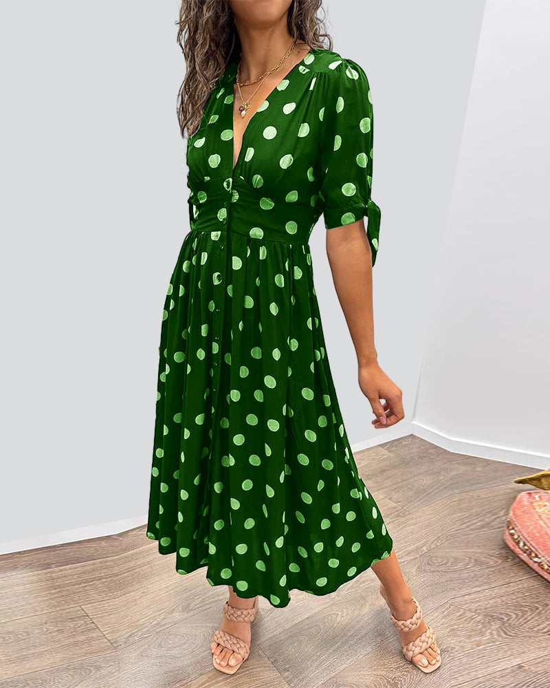 Monica™ | Vestido elegante con lunares