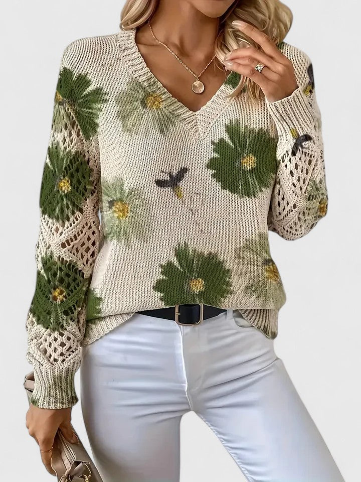 Aura | Elegante jersey con estampado floral