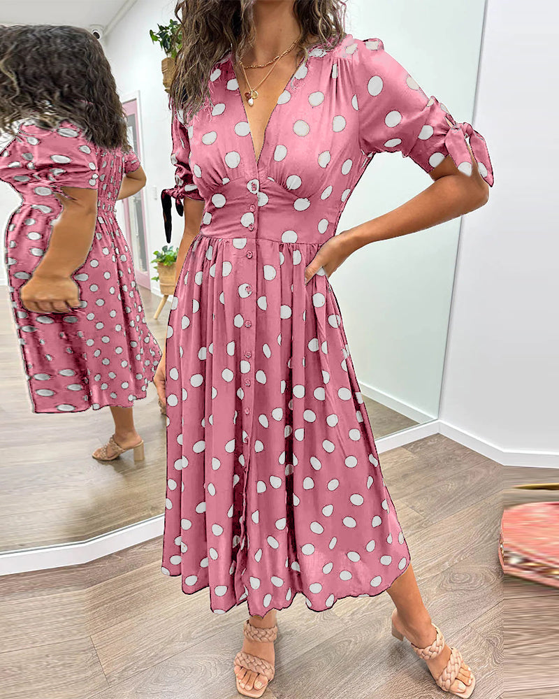 Monica™ | Vestido elegante con lunares