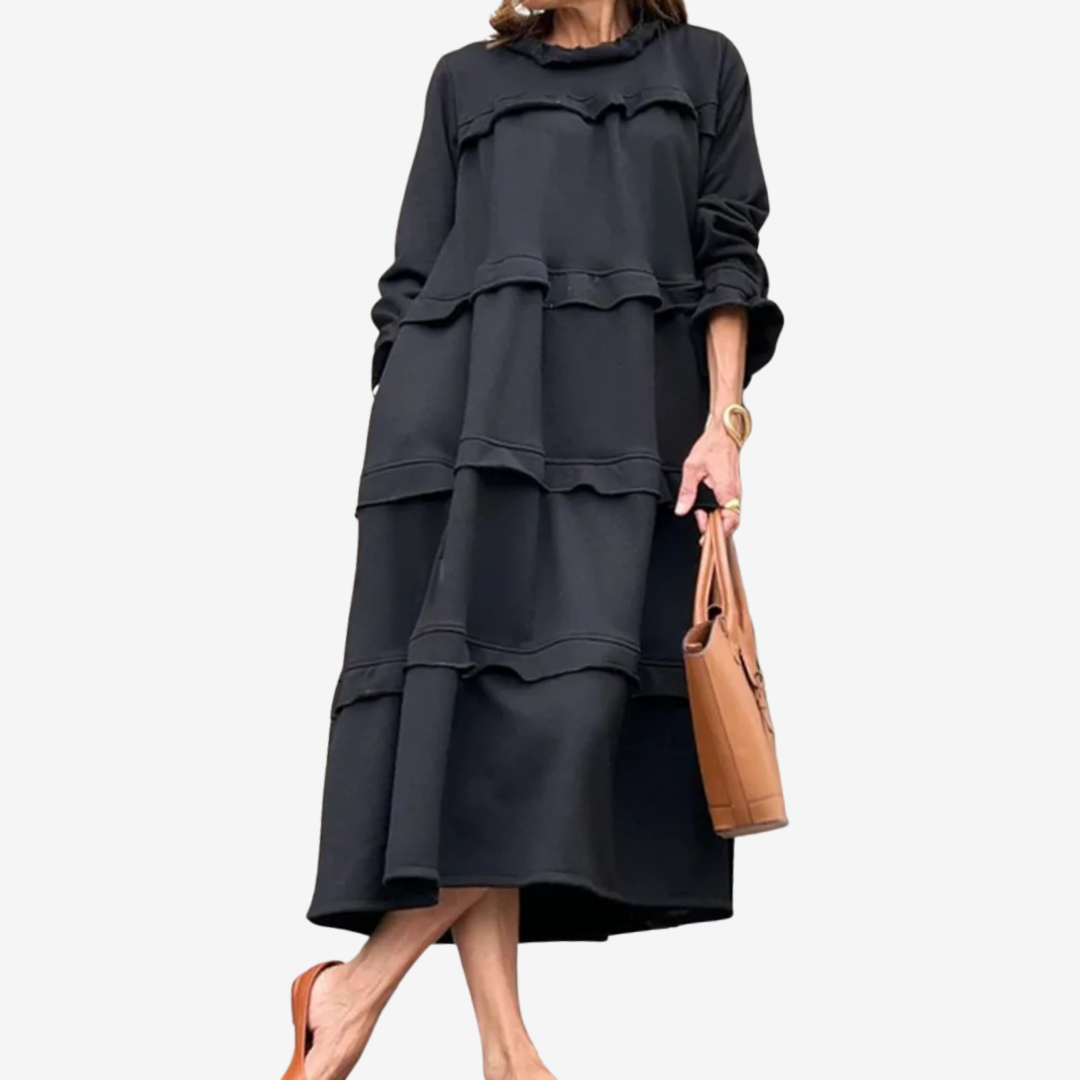 Luciana™ Vestido midi con volantes