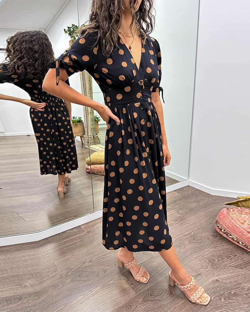 Monica™ | Vestido elegante con lunares