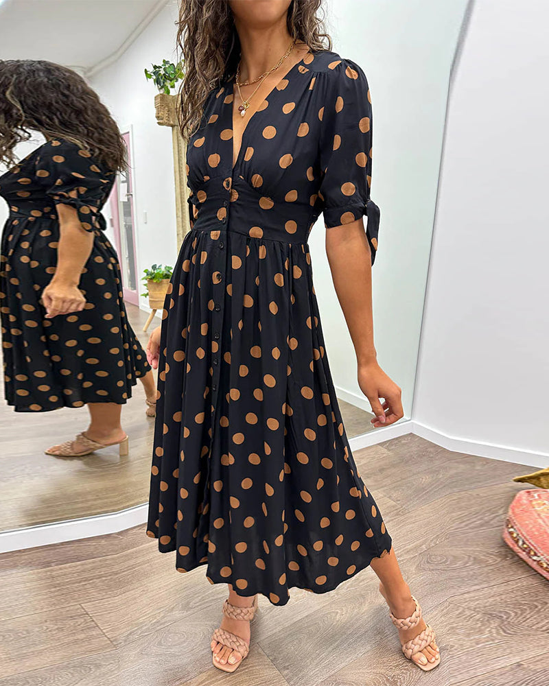 Monica™ | Vestido elegante con lunares
