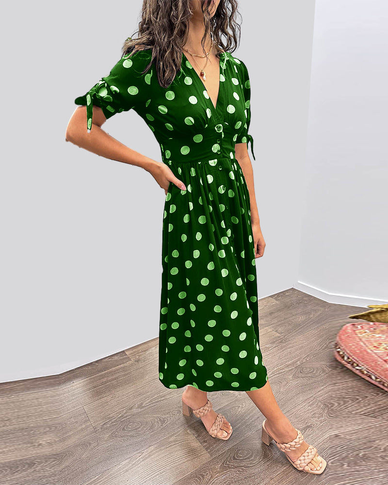 Monica™ | Vestido elegante con lunares