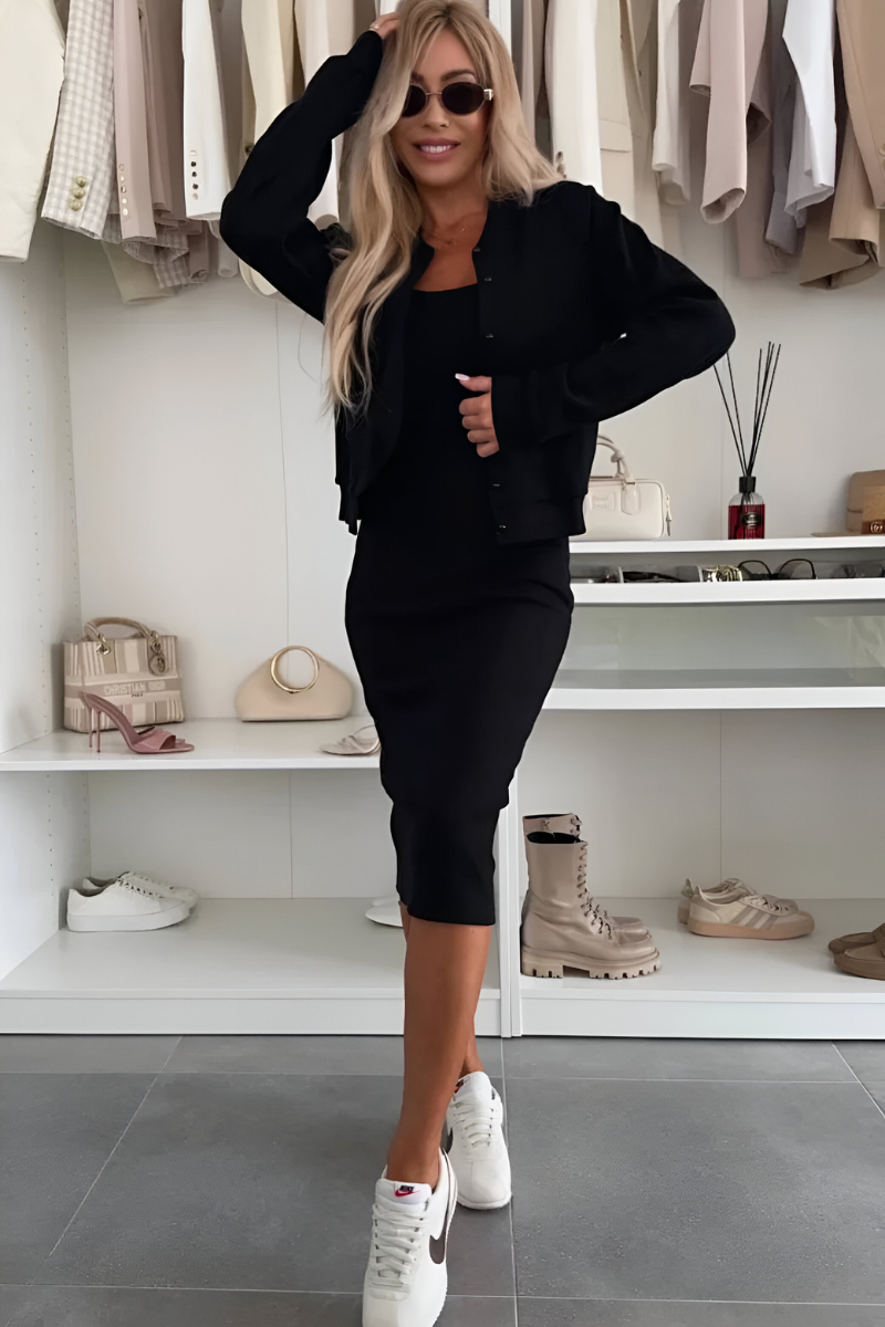 Emma™ | Vestido midi elegante y chaleco