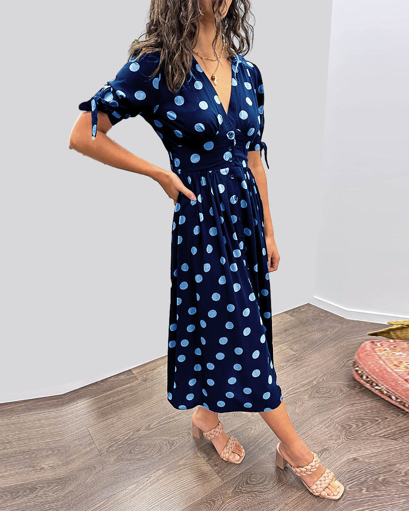 Monica™ | Vestido elegante con lunares