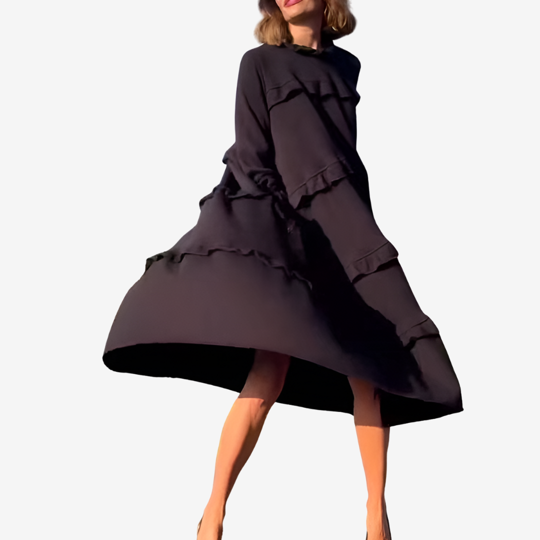 Luciana™ Vestido midi con volantes