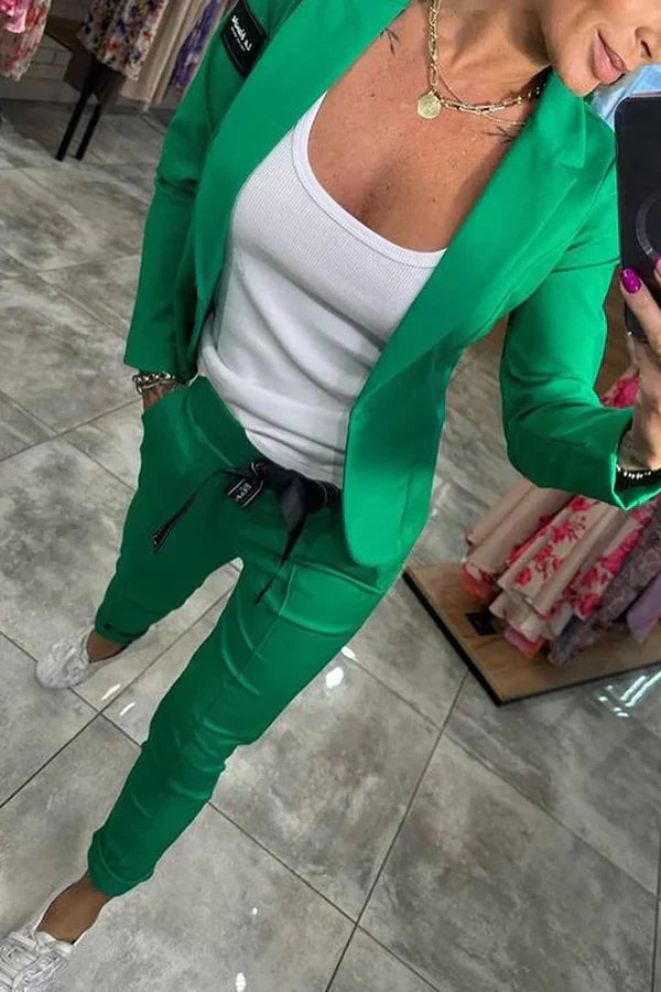 Penélope - Traje a medida con chaqueta suave y pantalones cómodos de jogging