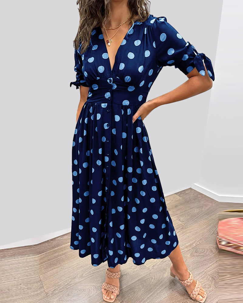 Monica™ | Vestido elegante con lunares