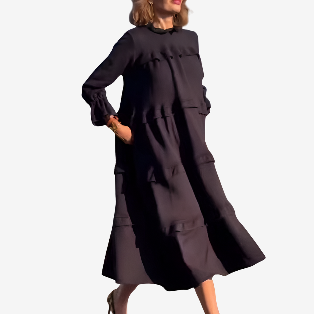 Luciana™ Vestido midi con volantes