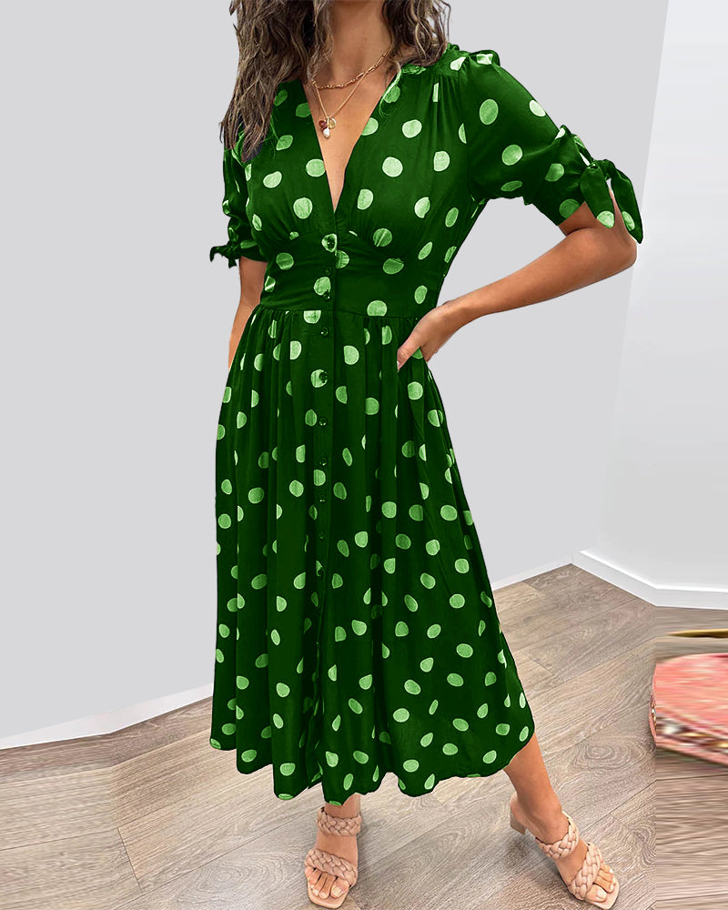 Monica™ | Vestido elegante con lunares