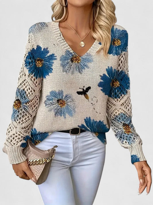 Aura | Elegante jersey con estampado floral