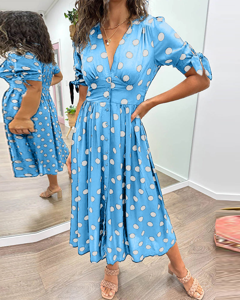 Monica™ | Vestido elegante con lunares