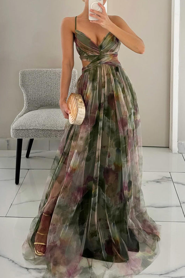 Gala™ - Encantador vestido largo con estampado floral