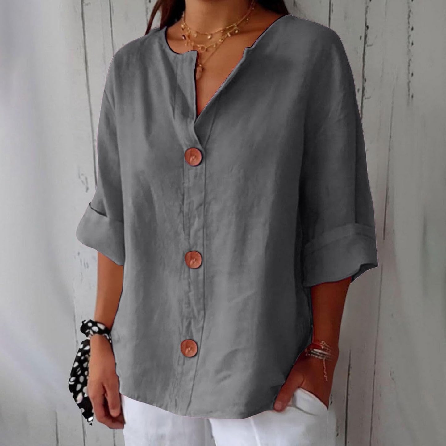 Lara™ | Blusa de lino informal