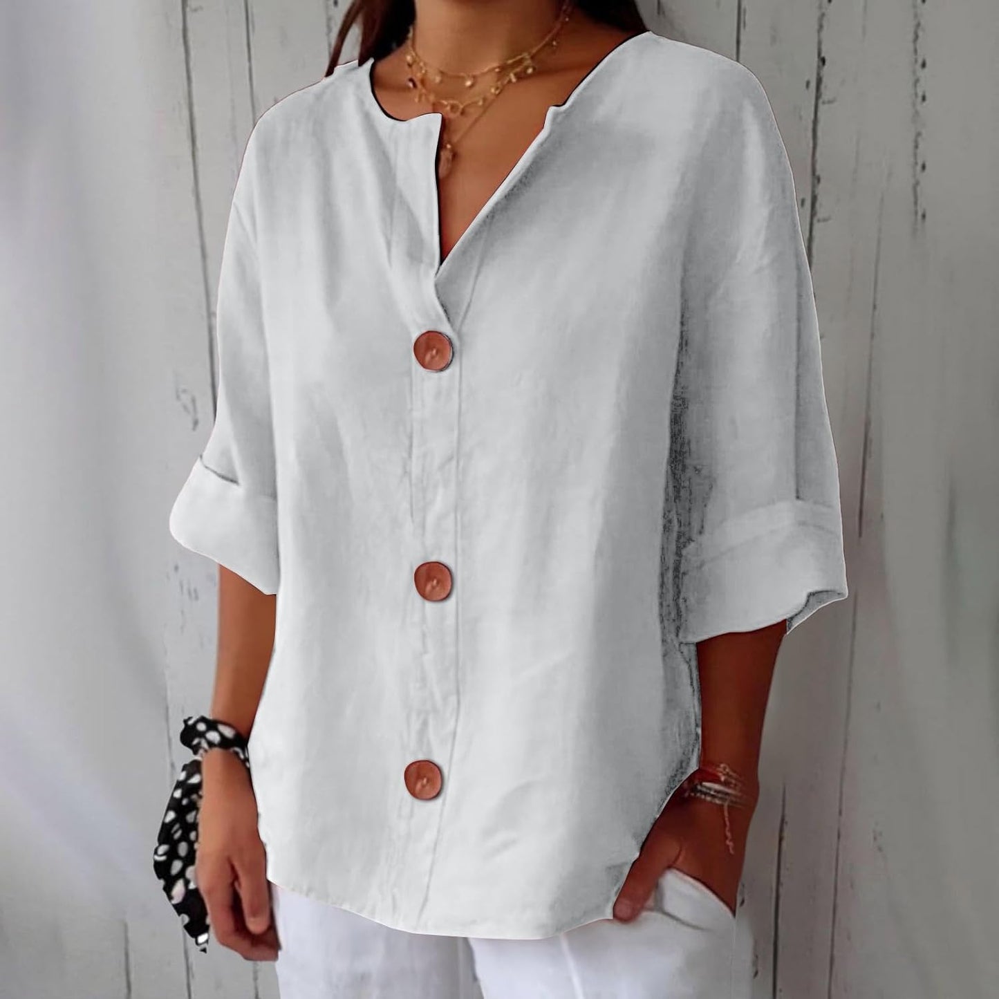 Lara™ | Blusa de lino informal