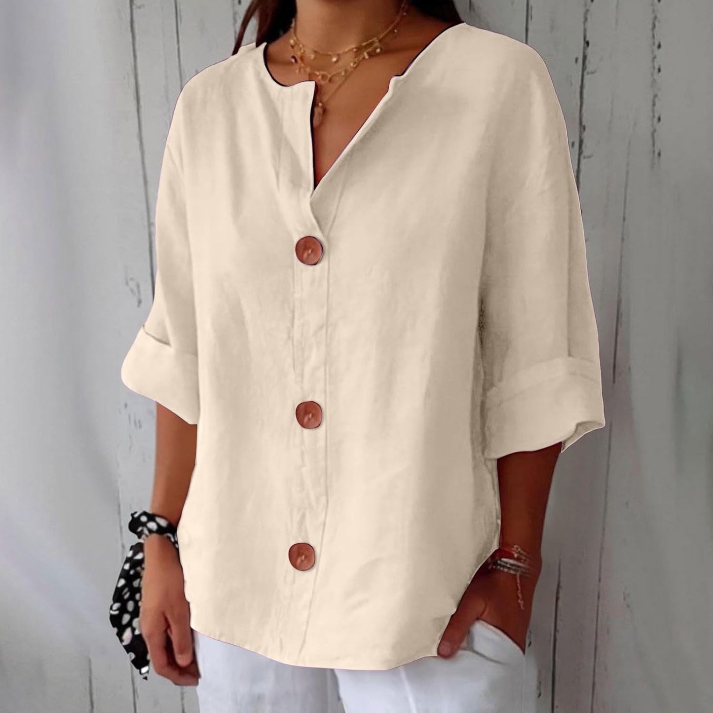 Lara™ | Blusa de lino informal