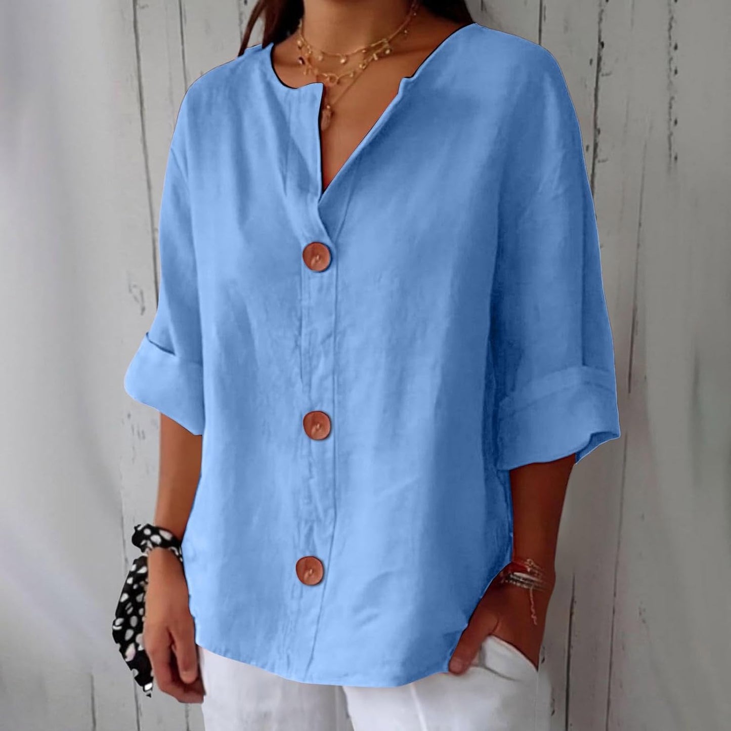 Lara™ | Blusa de lino informal