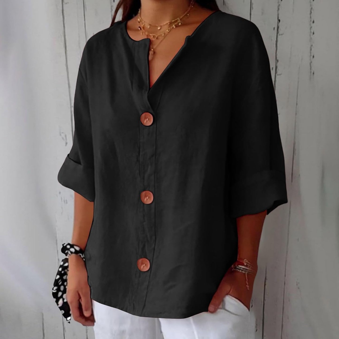 Lara™ | Blusa de lino informal