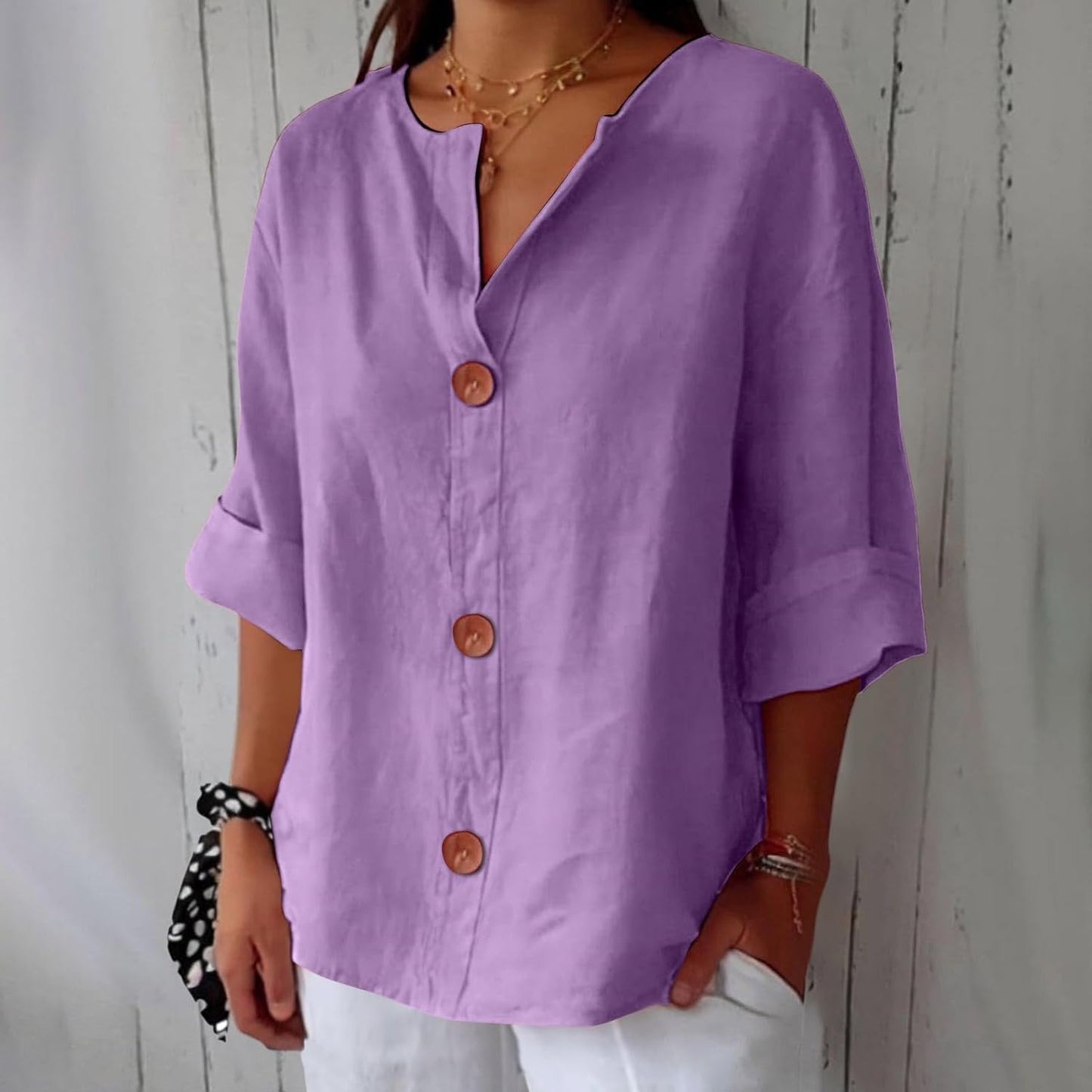 Lara™ | Blusa de lino informal