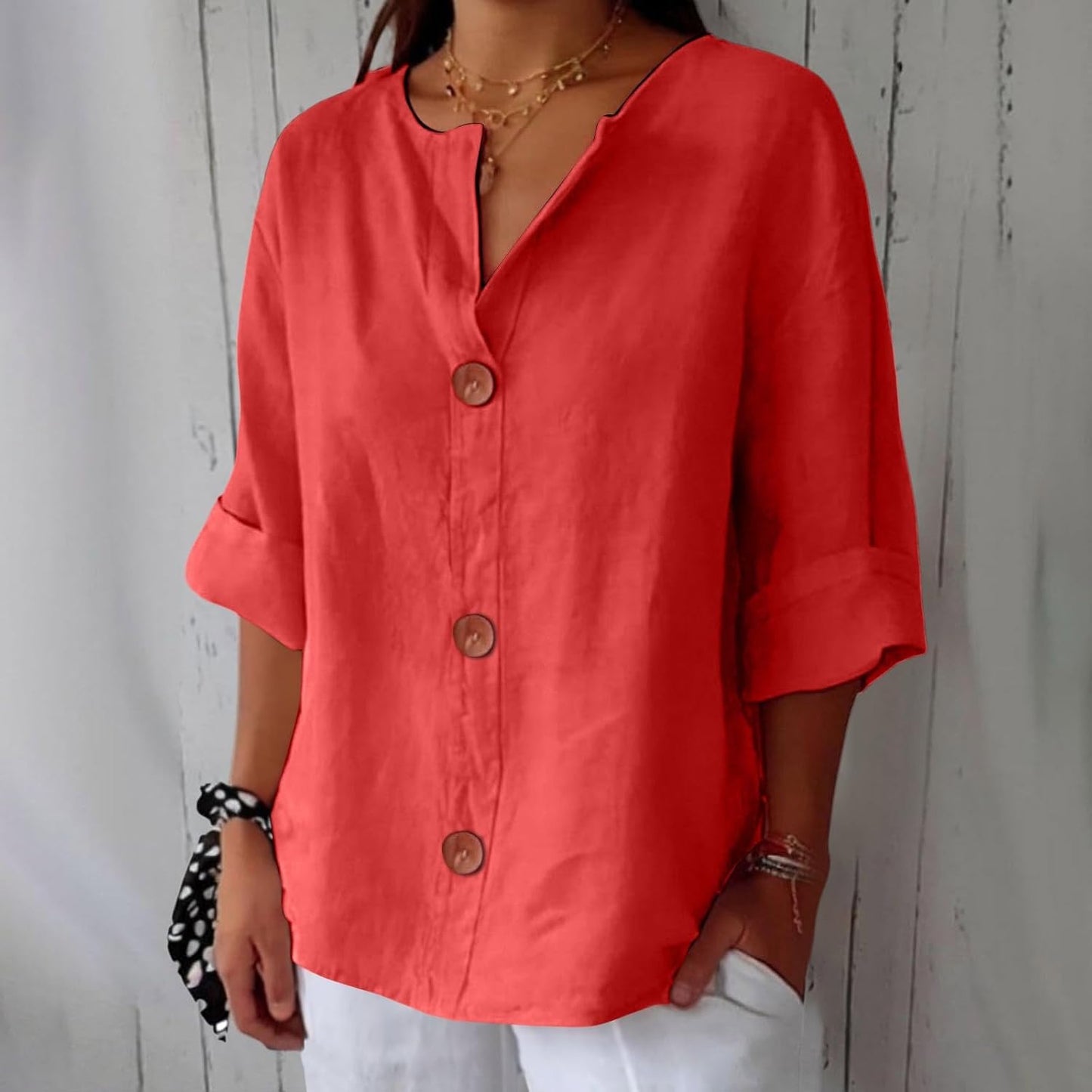 Lara™ | Blusa de lino informal
