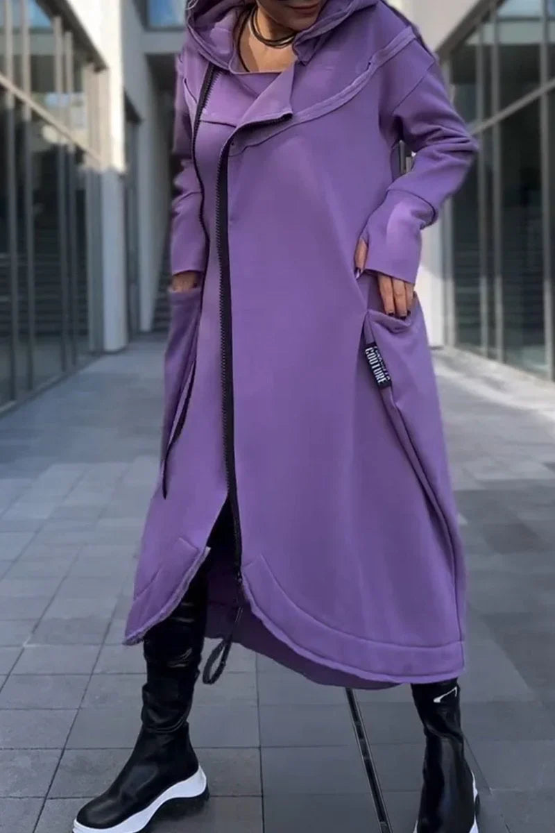 Maia™ | Sudadera larga con cremallera en tejidos ligeros y transpirables