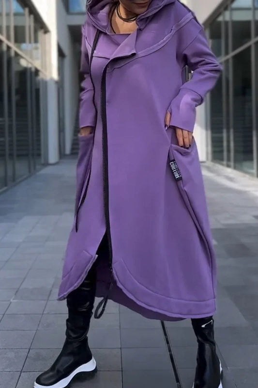 Maia™ | Sudadera larga con cremallera en tejidos ligeros y transpirables
