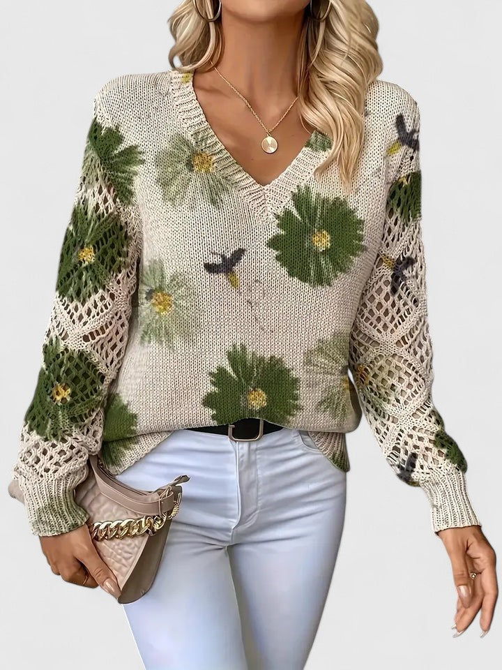 Aura | Elegante jersey con estampado floral