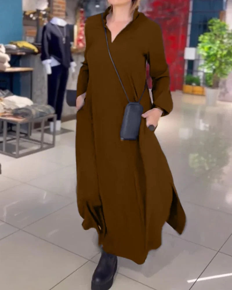 Palmira™ | Vestido largo amplio con aberturas laterales