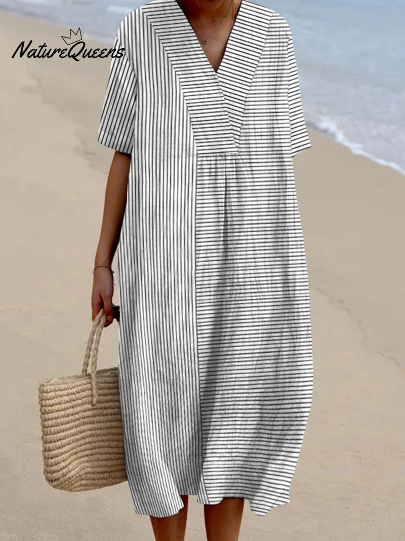 Lorena | Vestido casual de rayas