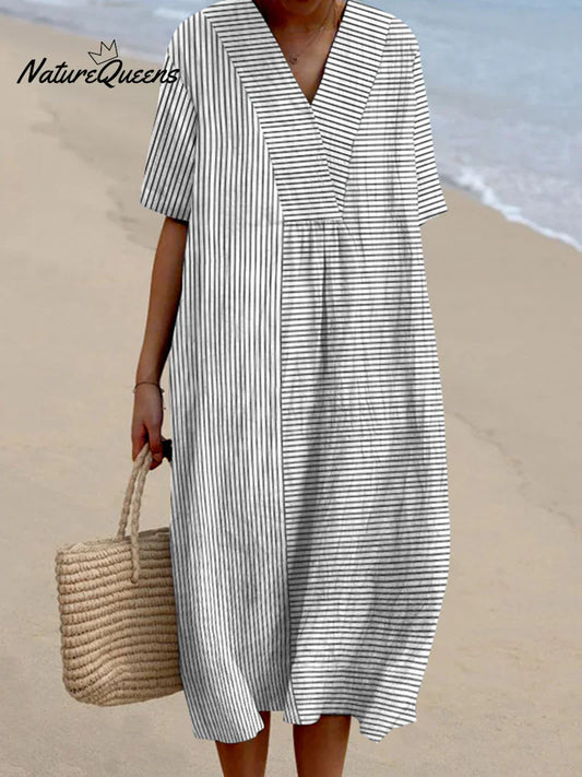 Lorena | Vestido casual de rayas