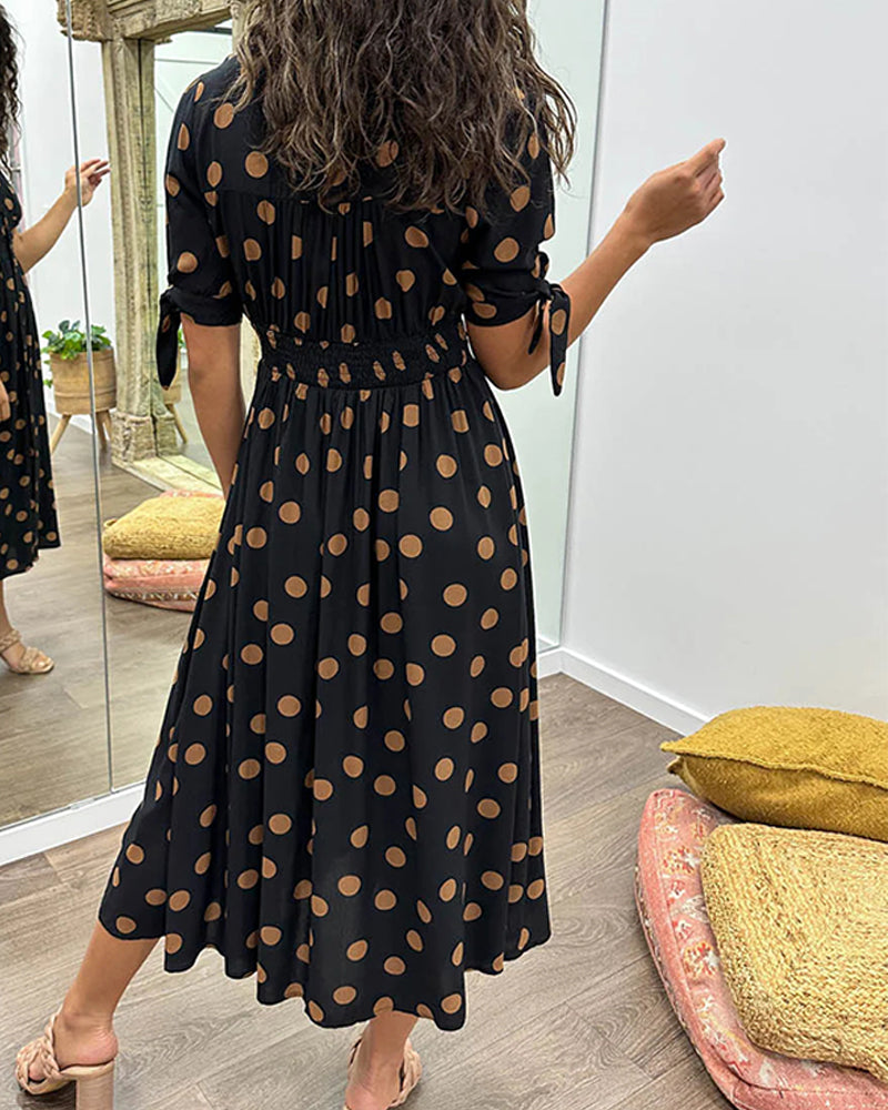 Monica™ | Vestido elegante con lunares