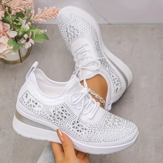 Gisela – Zapatillas ortopédicas con pedrería brillante