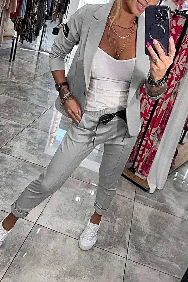 Penélope - Traje a medida con chaqueta suave y pantalones cómodos de jogging