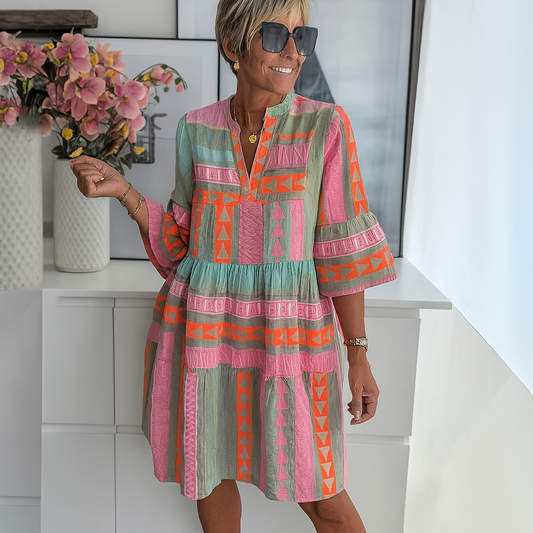 Steisy - Vestido de verano bordado mini