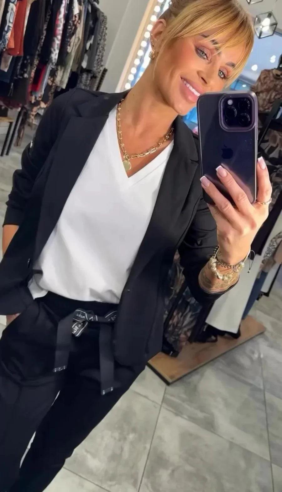 Penélope - Traje a medida con chaqueta suave y pantalones cómodos de jogging