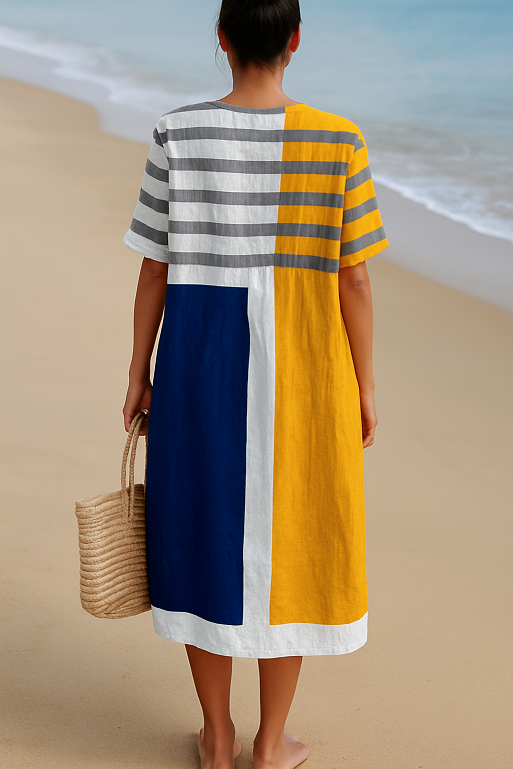 Nadia | Vestido con bloques de color
