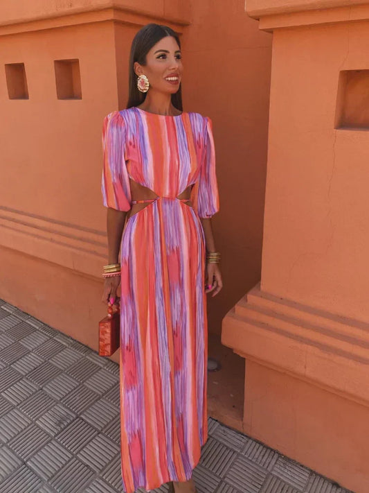 Patricia | Vestido elegante con abertura