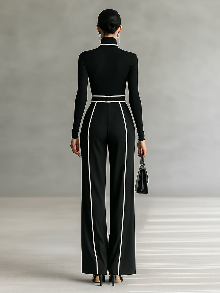 Rosalía | Conjunto de dos piezas: cuello alto y pantalón con cinturón