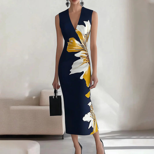 Catalina™ | Elegante vestido midi con estampado floral