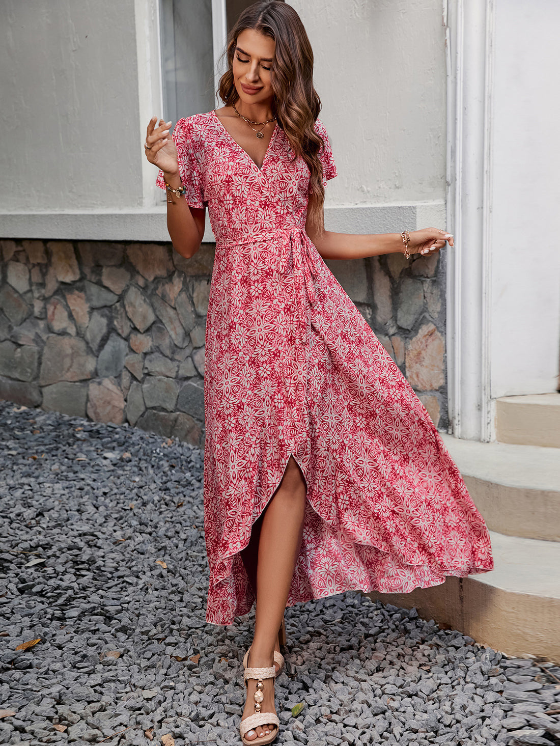 Lorena - Vestidos de playa estampados de una pieza para mujer